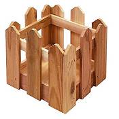 Cedar Picket Fence Planters